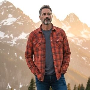 Rogue State Men's XL Long Sleeve Snap Button Plaid Western Shirt Pockets New NWT